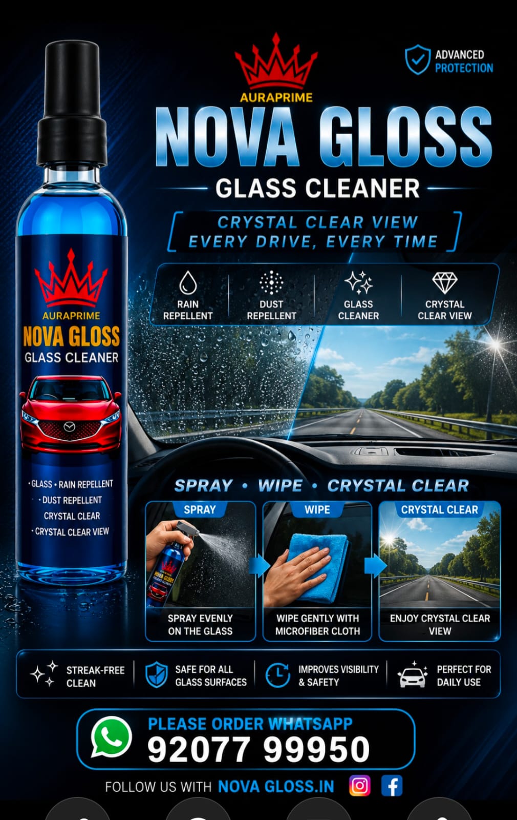 Nova Gloss Glass Cleaner